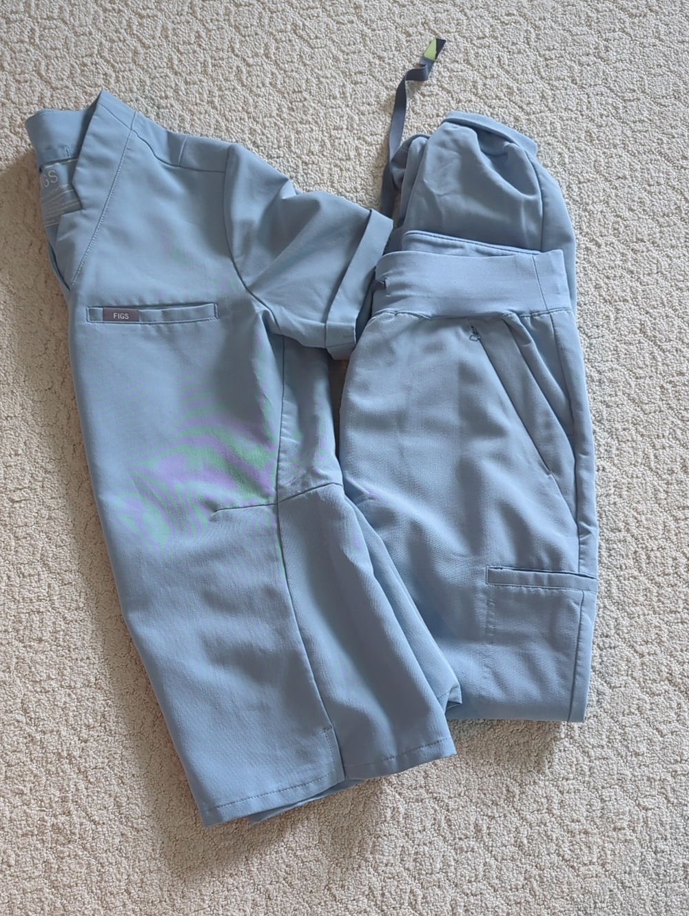 Figs Light Blue/Grey Jogger Set